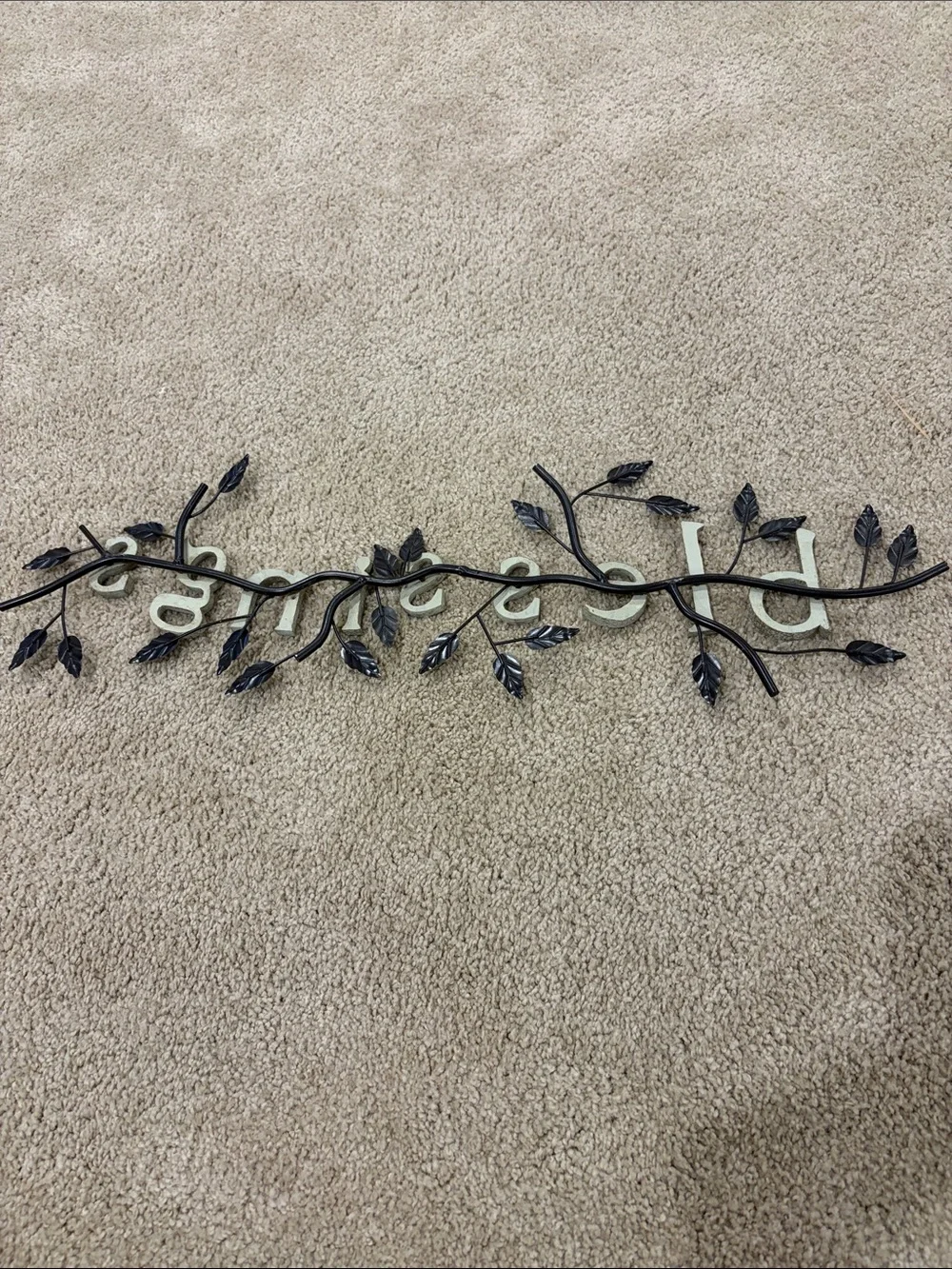 Rustic “Blessing” metal wall decor